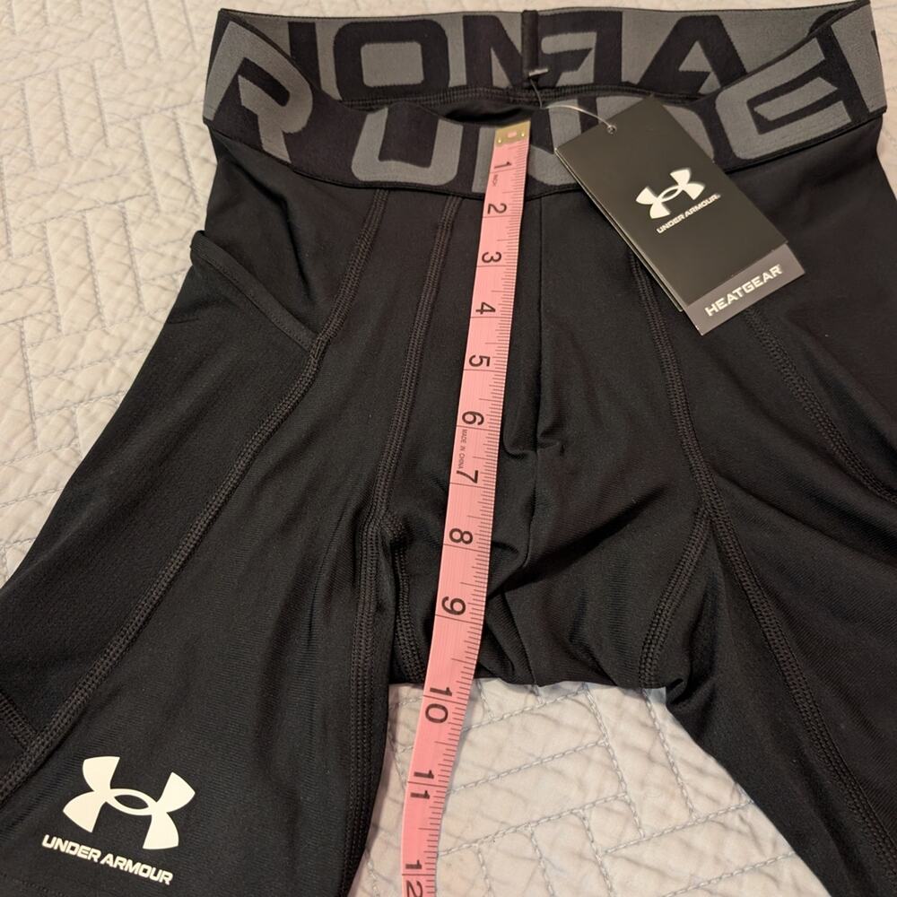 NWT Under Armour Men's Compression Shorts S Black HeatGear 6" Shorts (0291) - Picture 3 of 13